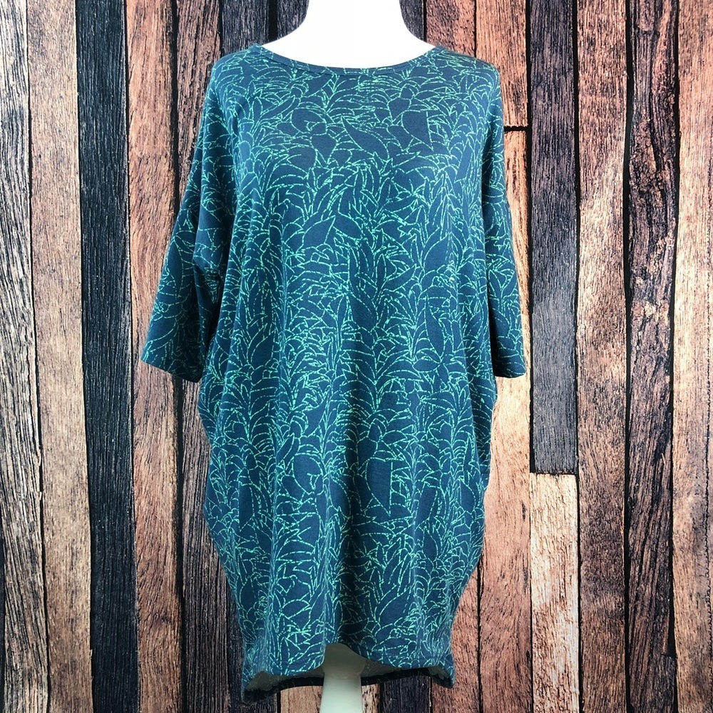 LuLaRoe Irma Tunic Blue Green XXS